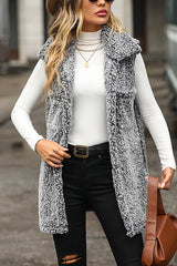 LINA Sleeveless Long Cardigan Vest