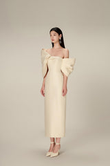 DELANCY Bow Back Midi Dress