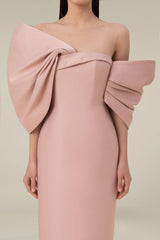 DELANCY Bow Back Midi Dress