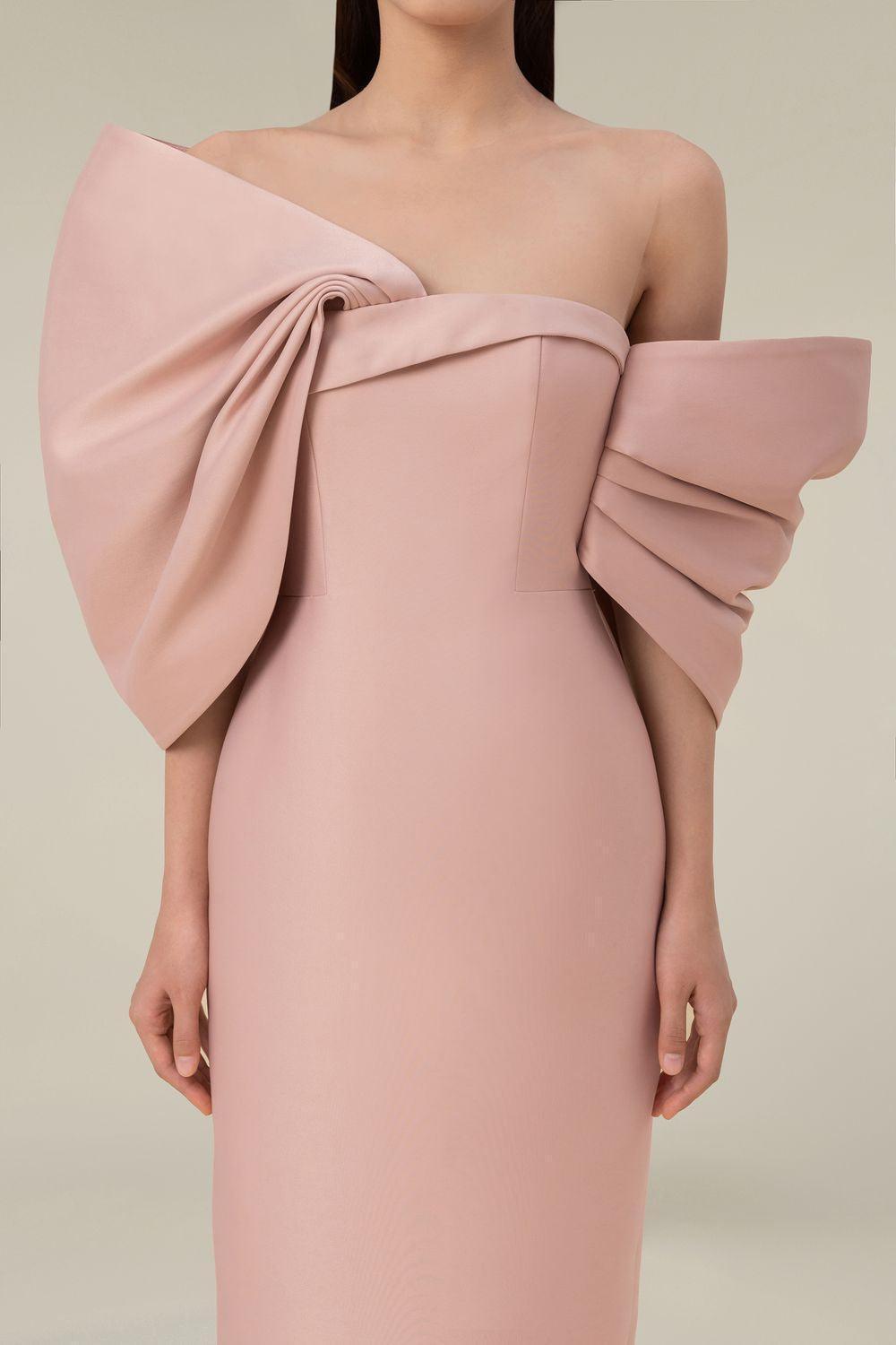 DELANCY Bow Back Midi Dress