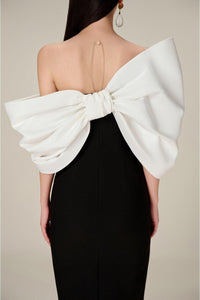 DELANCY Bow Back Midi Dress