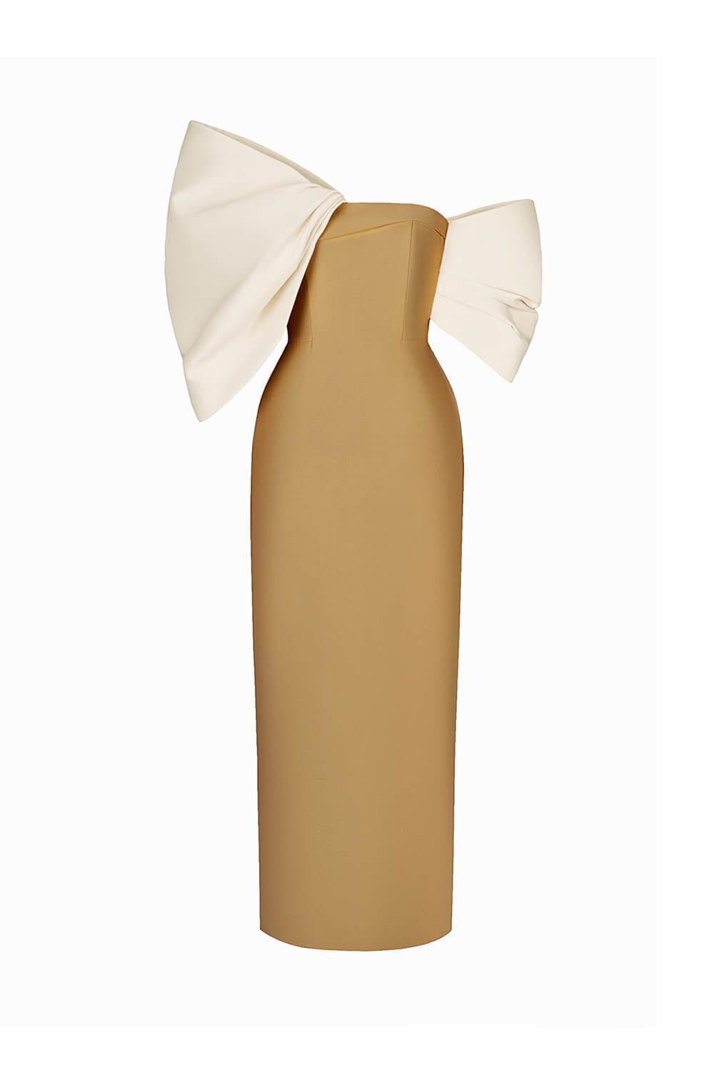 DELANCY Bow Back Midi Dress