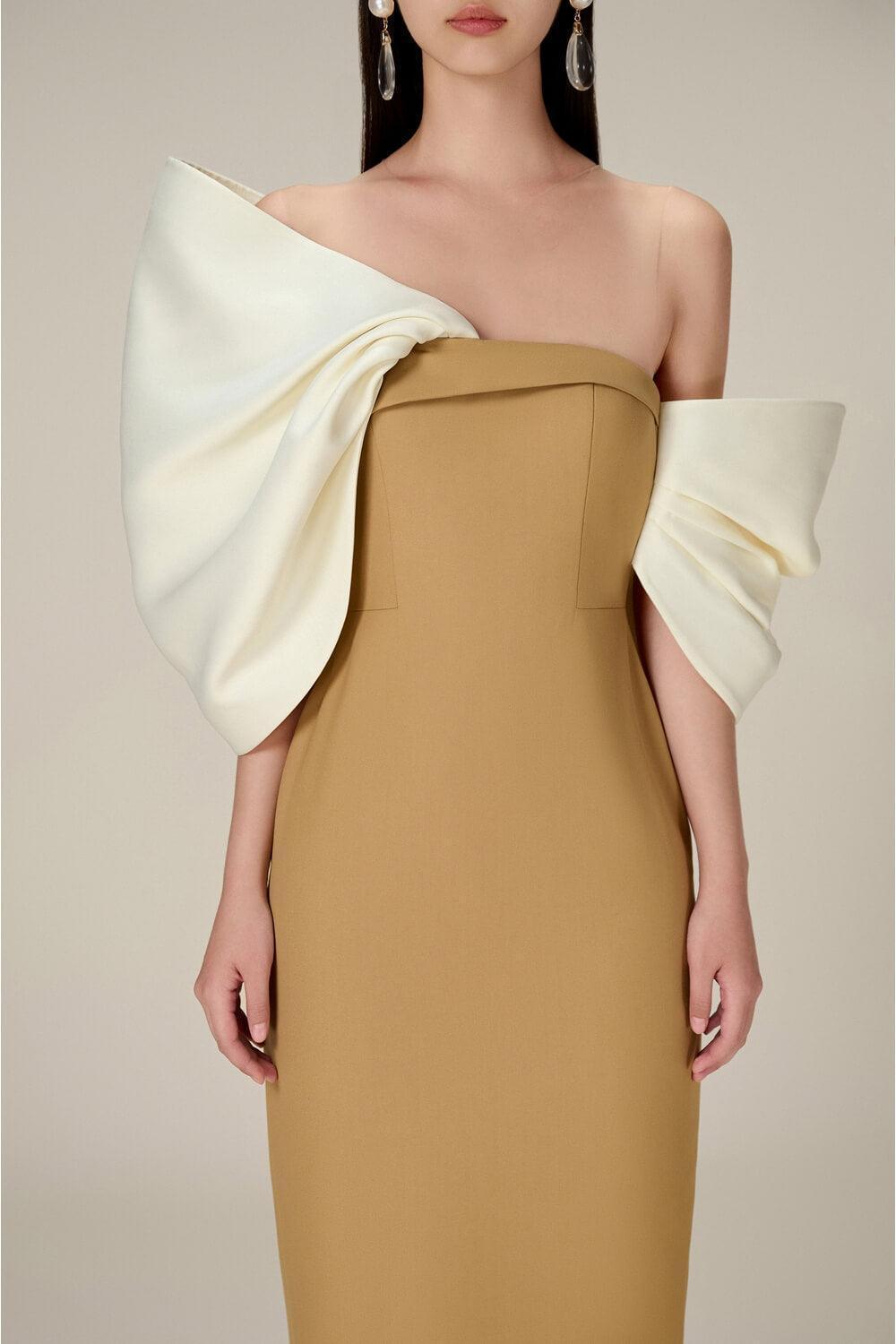 DELANCY Bow Back Midi Dress