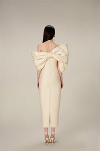 DELANCY Bow Back Midi Dress