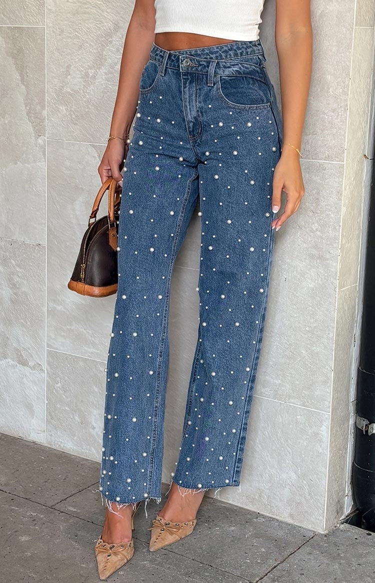 CELESTE Luxe Pearl Jeans