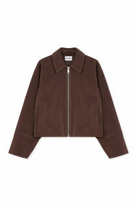 VALIRA Faux Suede Zip Jacket