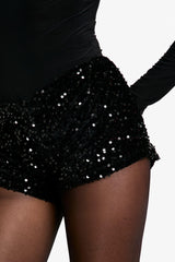 LUCIANA Velvet Sparkle Shorts