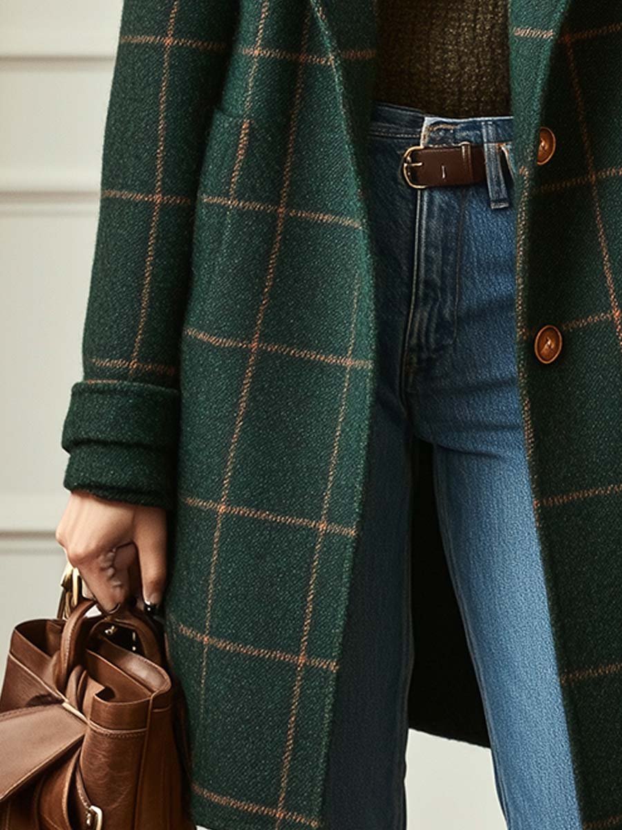 CATELIA Plaid Winter Coat