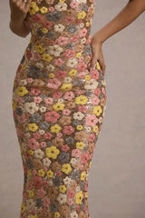 SELVIANA Floral Sequin Maxi Dress